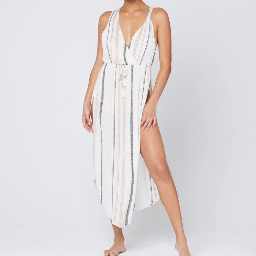 L*SPACE Kenzie Cover-up in El Camino Stripe sz XL